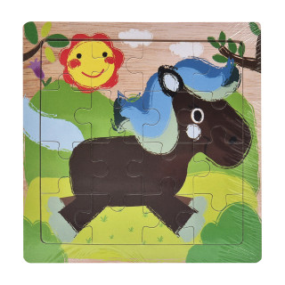 Деревянный пазл-вкладыш Лошадка 73260-10, 16 деталей