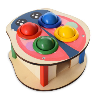 Деревянная игрушка стукачка "Жук" MD 1682C, молоток