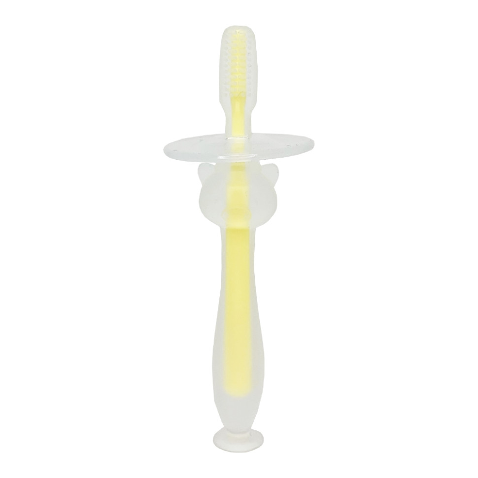 Силиконовая зубная щетка Mumlove MGZ-0707(Yellow) с ограничителем опт, дропшиппинг