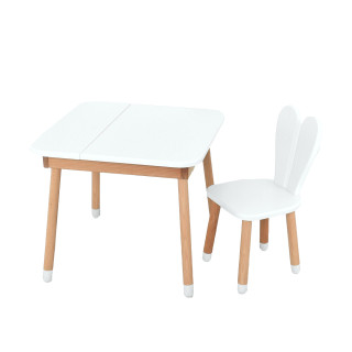 Дитячий стіл 04-025W-DESK, зі стільчиком, білий