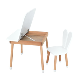 Дитячий стіл 04-025W-DESK, зі стільчиком, білий