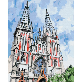 Картина по номерам "Костёл Святого Николая" © Мазнева Марина BS53358, 40х50см