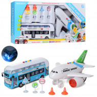 Ігровий набір Аеропорт X666-05 з літаком і автобусом