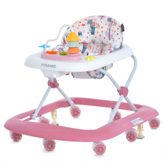 Детские Ходунки Pyramid ME 1217 Pink, музыка, свет