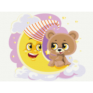 Картина по номерам "Сонный мишка" Brushme KBS0088 30x40 см