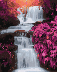 Картина по номерам "Тропический водопад" Идейка KHO2862 40х50 см                                          