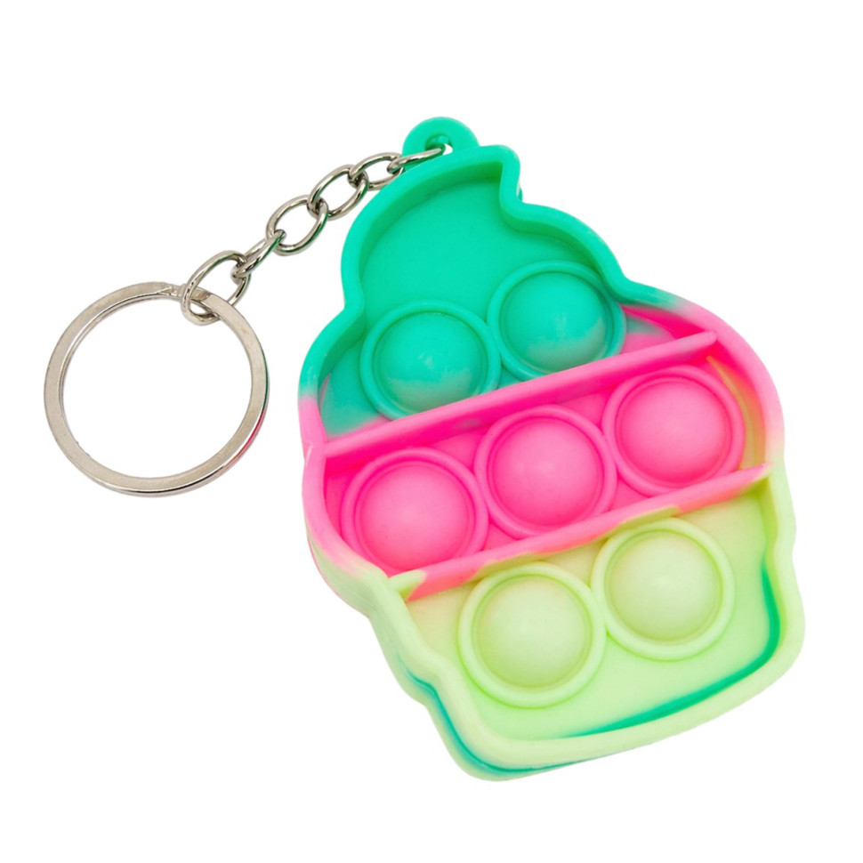 Детский антистресс-брелок Pop It мини Мороженое AA3641-1 силикон, 6,4х4,8х1 см опт, дропшиппинг