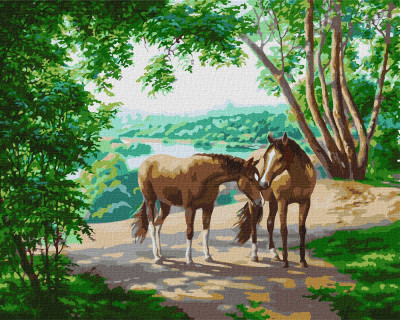 Картина по номерам "На прогулке" ©Сергей Лобач Идейка KHO4371 40х50 см