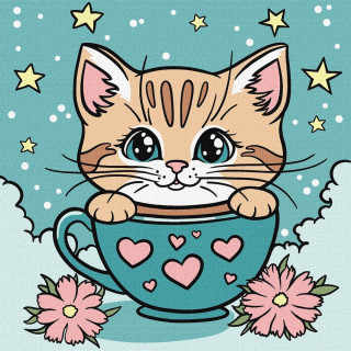 Картина по номерам "Замечательный котик" ©art_selena_ua KHO6280, 25х25 см