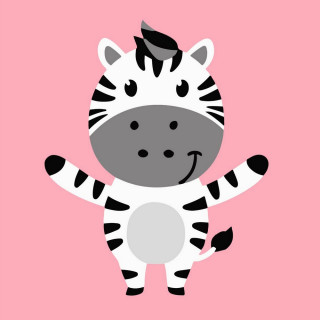 Набор для ковровой вышивки "Приветливая зебра" CCX2525-13, размер 25х25 см