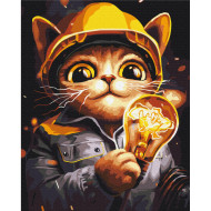 Картина по номерам "Котик Энергетик" © Марианна Пащук Brushme BS53441 40x50 см