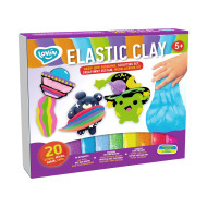 Набор для лепки с воздушным пластилином Elastic Clay 70140, 20 стиков