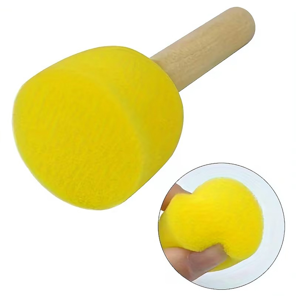Набір спонжів для декорування та малювання Sponge-24, 1,2 см, 1,5 см, 2,5 см, 3 см, 24 шт - гурт(опт), дропшиппінг