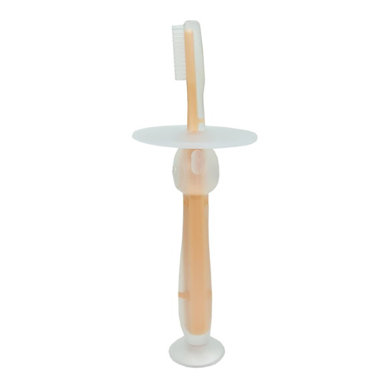 Силиконовая зубная щетка Mumlove MGZ-0707(Peach) с ограничителем опт, дропшиппинг