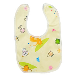 Детский тканевой слюнявчик MGZ-0600(Light-Yellow) на кнопке