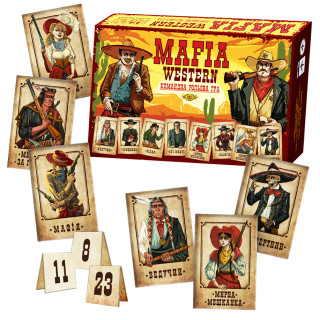 Командная ролевая игра "MAFIA WESTERN" MKZ0815, 24 карточки
