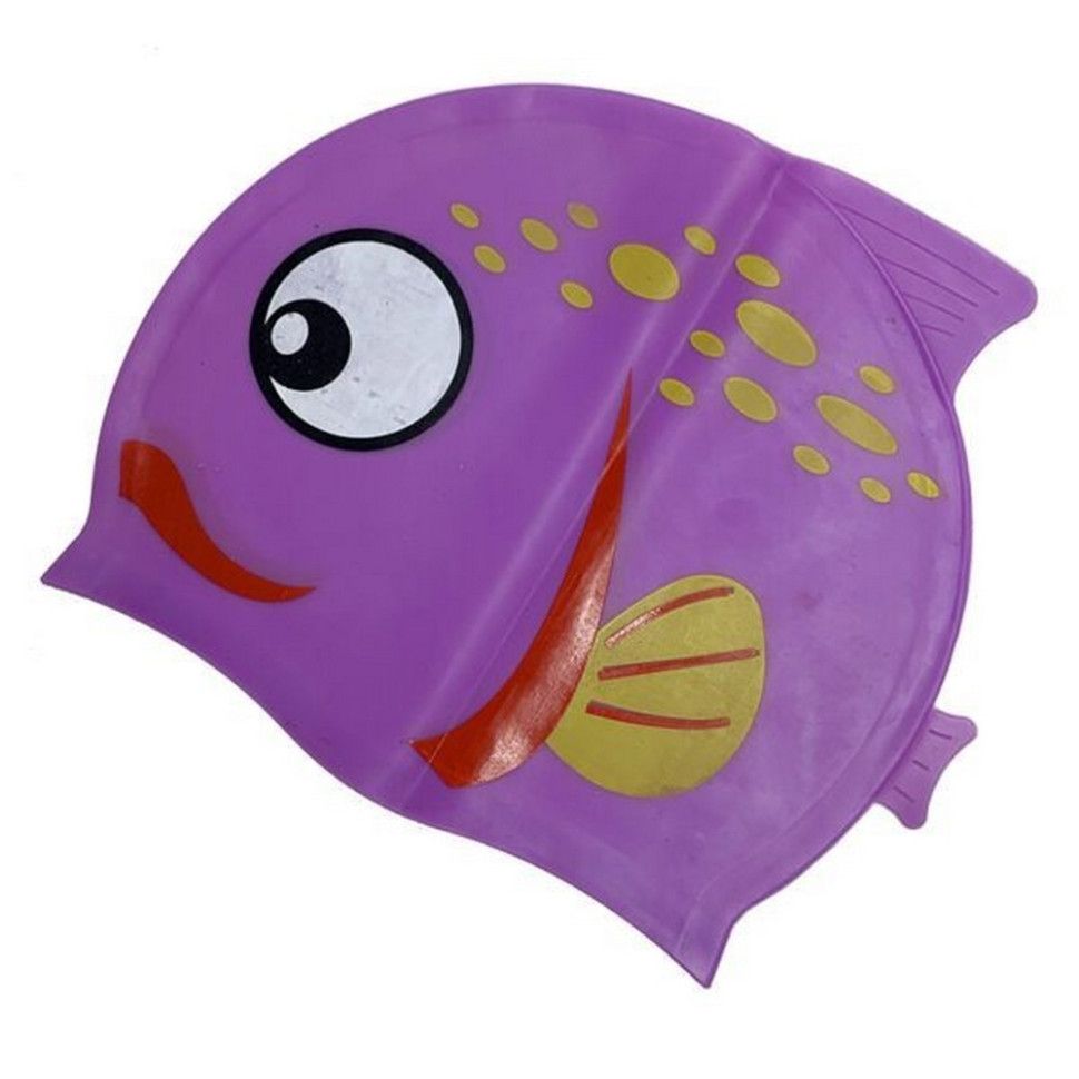 Шапочка для плавання дитяча Fish NE-SW-390-V, фіолетова - гурт(опт), дропшиппінг 