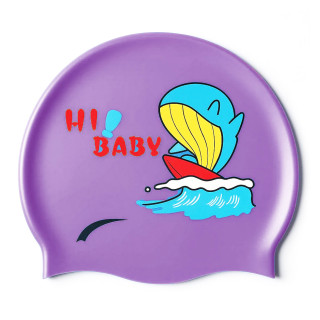 Шапочка для плавания детская Fish NE-SW-390-V, фиолетовая