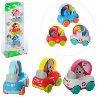 Детский набор машинок городских служб 3129B набор из 3х машинок
