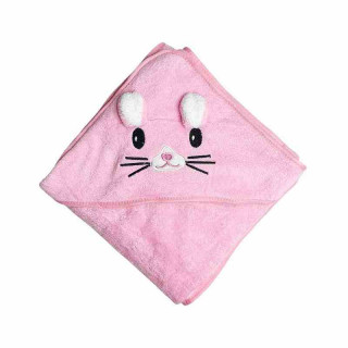 Детское полотенце с капюшоном MGZ-0640(Pink) размер 80х80 см