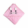 Детское полотенце с капюшоном MGZ-0640(Pink) размер 80х80 см опт, дропшиппинг