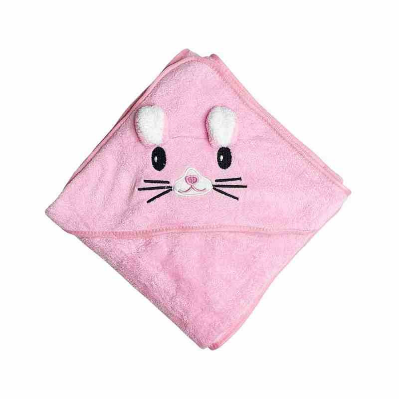 Детское полотенце с капюшоном MGZ-0640(Pink) размер 80х80 см опт, дропшиппинг