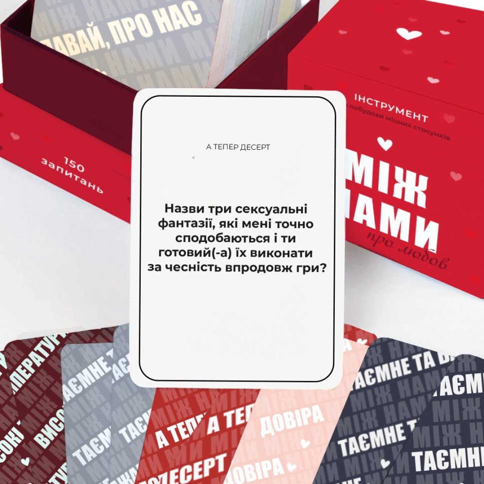 Игра настольная Между нами Про любовь MemoGames 0006MG для пар опт, дропшиппинг