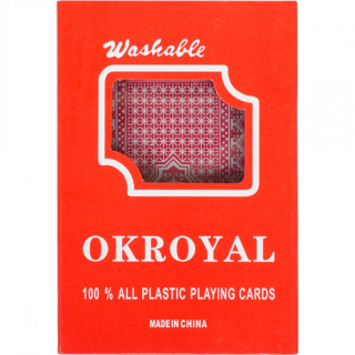УЦЕНКА! Карты игральные, пластиковые 1 колода 95306-1(Red)-UC