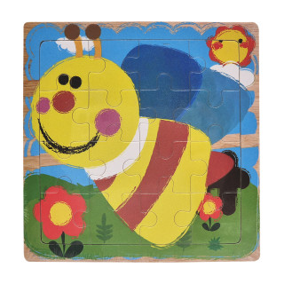 Деревянный пазл-вкладыш Пчелка 73260-14, 16 деталей