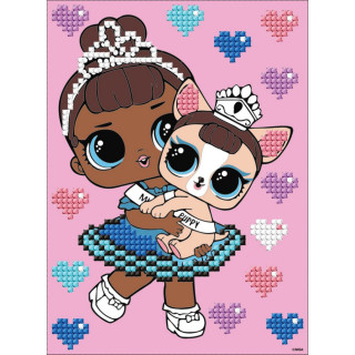 УЦЕНКА!!! Алмазная мозаика "L.O.L. Surprise! Miss Baby With Miss Puppy" Идейка AML1201-UC, 15x20 см
