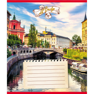 Тетрадь ученическая "Старые мосты" 024-590563L-2 в линию, 24 листа