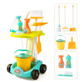 Детский игровой набор для уборки 5983B с тележкой