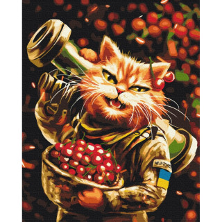 Картина по номерам "Котик Мелитополь" ©Марианна Пащук BS53699  Brushme 40х50 см