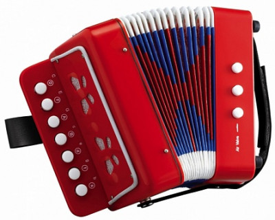 УЦЕНКА!!! Гармошка 6429Red-UC (Красный)/ M 835-H29006  в кор-ке, 19-18-11см