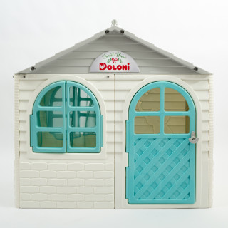 Игровой Домик со шторками Doloni Toys 02550/15 Бело-Бирюзовый