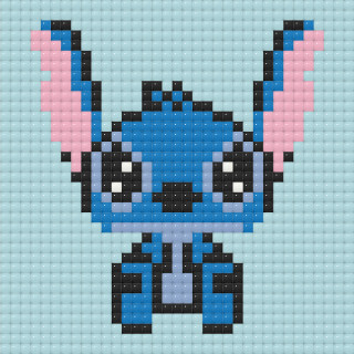 Алмазная мозаика мини "Stitch Стич" ODM0105, 10х10 см