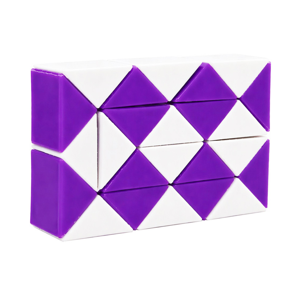 Головоломка Змійка Рубіка IGR67(Violet) маленька 3,5x5,5 см, двокольорова - гурт(опт), дропшиппінг