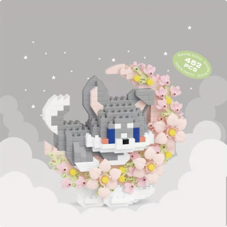 Детский конструктор Серый щенок 8982 серии "Cute Moon", 452 детали