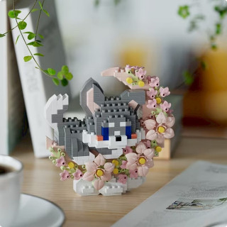 Детский конструктор Серый щенок 8982 серии "Cute Moon", 452 детали