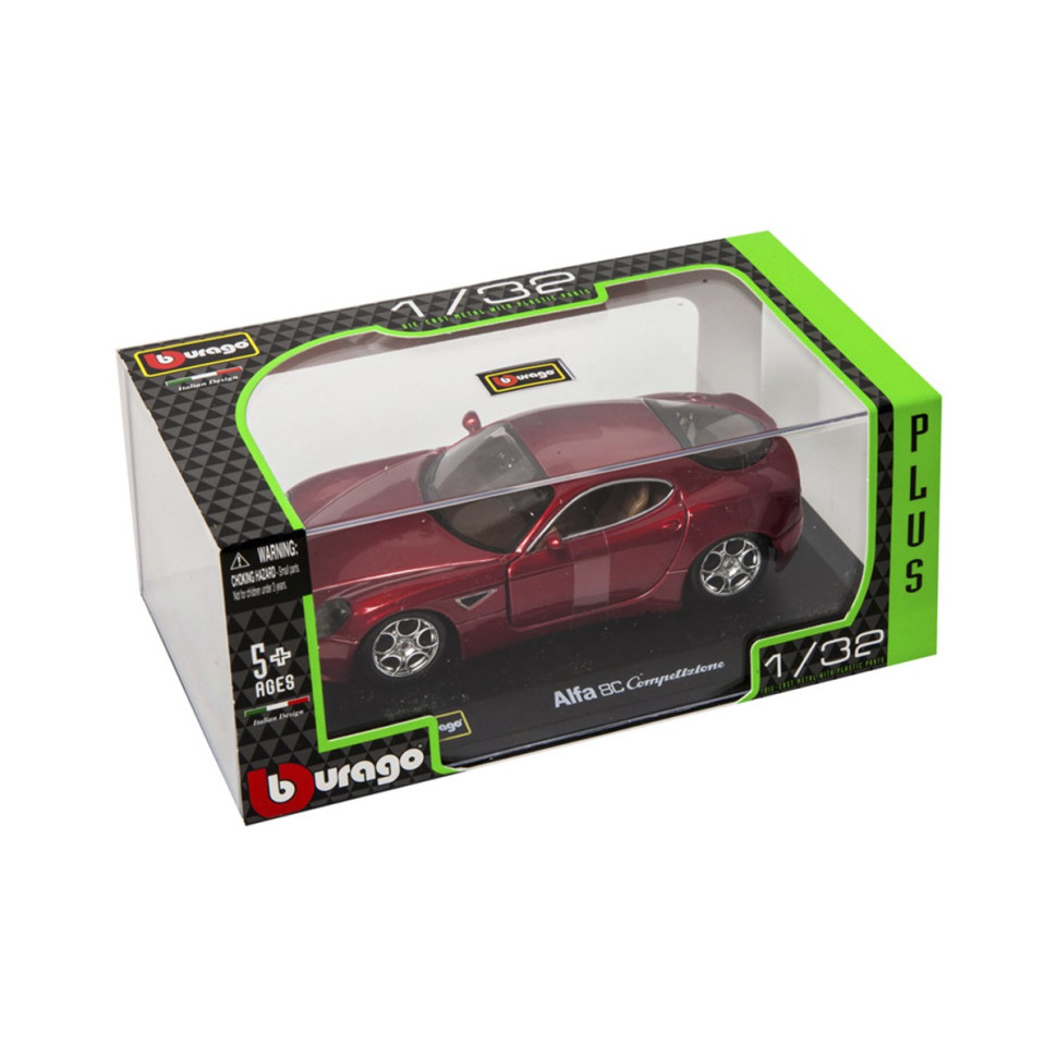 Детская автомодель ALFA 8C COMPETIZIONE Bburago 18-43004 красный металлик, 1:32 опт, дропшиппинг
