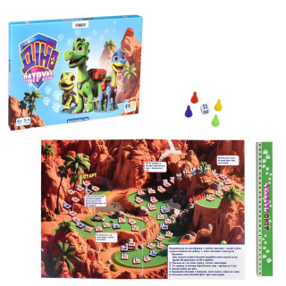 Настольная игра "Дино Патруль" 30645 игровое поле 4 фишки