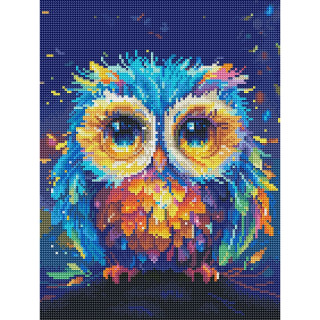 Алмазная мозаика "Цветная сова" RDBS7016, 30x40 см