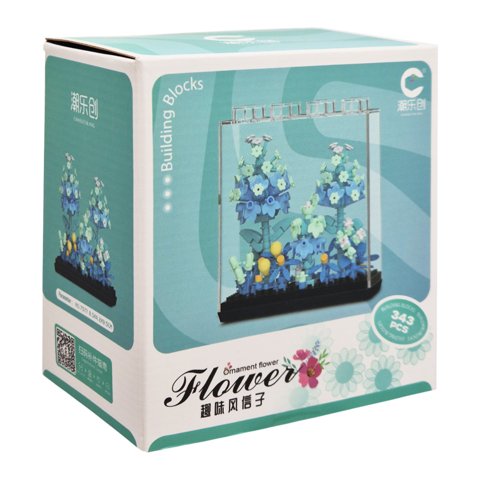 Детский Конструктор Ornament Flower 7377 в колбе, 343 детали опт, дропшиппинг