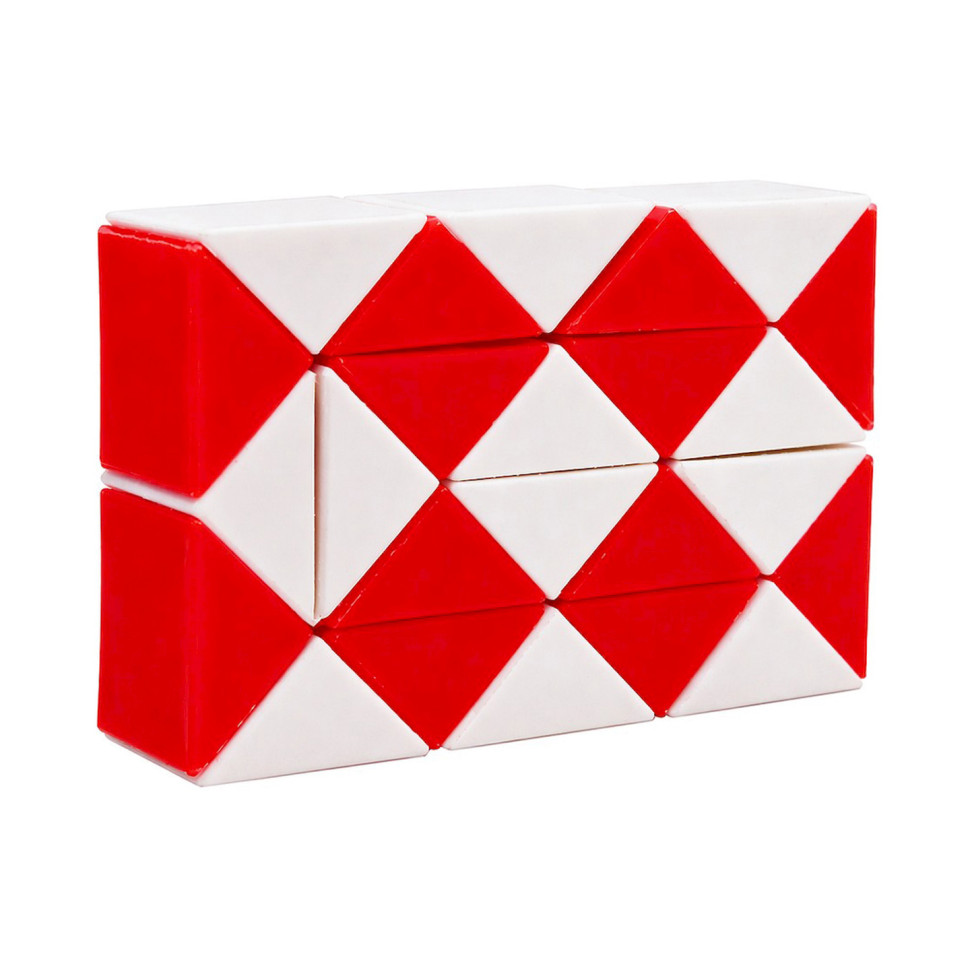 Головоломка Змійка Рубіка IGR67(Red) маленька 3,5x5,5 см, двокольорова - гурт(опт), дропшиппінг