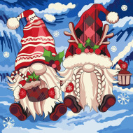Картина по номерам "Рождественские гномы" 12019-AC 40х40 см                                                         
