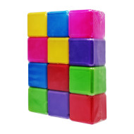 Дитячі пластикові кубики Mtoys 05062 кольорові, 12 шт.