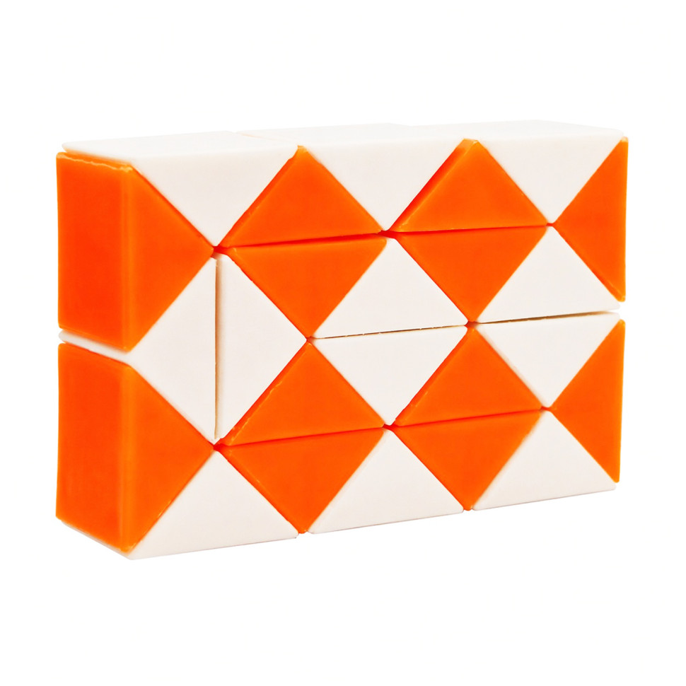 Головоломка Змейка Рубика IGR67(Orange) маленькая 3,5x5,5 см, двухцветная опт, дропшиппинг