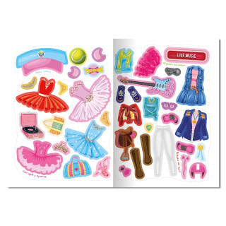 Книга-одевалка с наклейками "Girls’ hobbies" LS-03-02 серия "Dress Up"