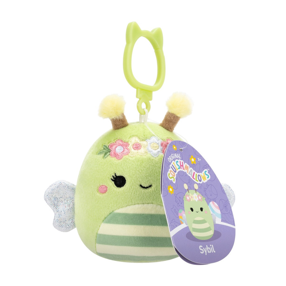 Мягкая игрушка на клипсе Пчелка Сибил Squishmallows SQCP00460, 9 см опт, дропшиппинг