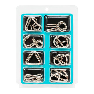 Набор металлических головоломок 2088F-G(Turquoise) 8 шт, в слюде, 12-18-3 см